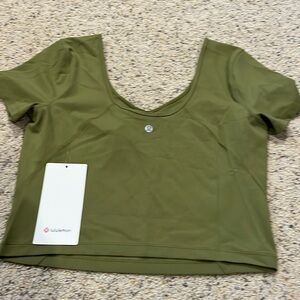 NWT Lululemon Align tee 10 
Bronze Green